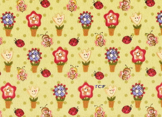 Lullaby Sunshine Cottage Sage Flannel